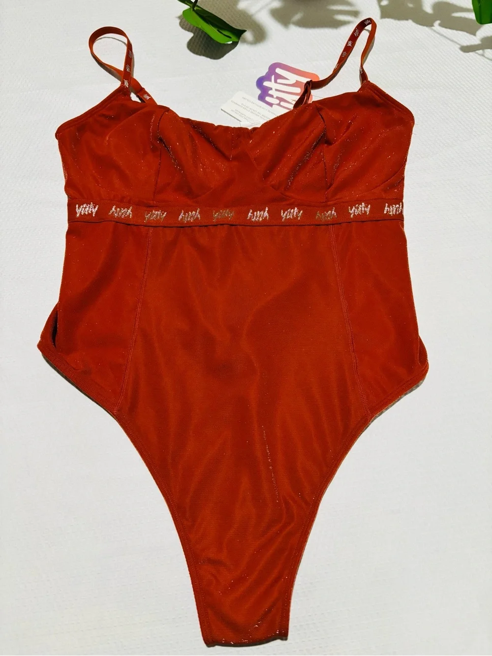 YITTY Rust Orange Shimmer One-Piece - Picture 2 of 16